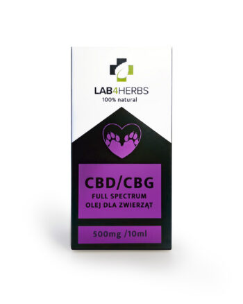 Olej CBD/CBG Full Spectrum dla zwierząt 500 mg/10ml